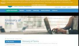 
							         Glossary of Terms | CenCal Health Insurance Santa Barbara and San ...								  
							    