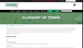 
							         Glossary of Terms - Gowanda Electronics								  
							    
