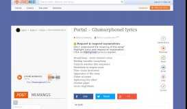 
							         Glumurphonel lyrics by Portal - original song full text. Official ...								  
							    