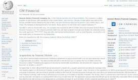 
							         GM Financial - Wikipedia								  
							    