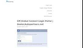 
							         GM Global Connect Login Portal | Dealer.Autopartners.net ...								  
							    