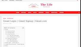 
							         Gmail Login | Gmail Signup | Gmail.com - The Life								  
							    