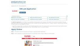 
							         GNC Job Application - Apply Online								  
							    