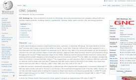 
							         GNC (store) - Wikipedia								  
							    