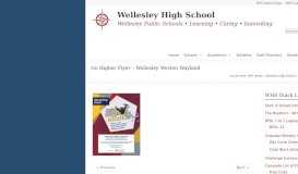 
							         Go Higher Flyer – Wellesley Weston Wayland – Wellesley High School								  
							    