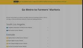 
							         Go Metro to Farmers' Markets - LA Metro Home								  
							    