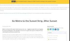 
							         Go Metro to the Sunset Strip, After Sunset - LA Metro Home								  
							    