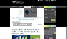 
							         GO Rewards Club | Indigo Sky Casino								  
							    