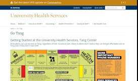 
							         Go Tang | University Health Services								  
							    
