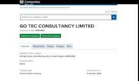 
							         GO TEC CONSULTANCY LIMITED - Overview (free company ...								  
							    
