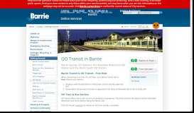 
							         GO Transit - City of Barrie								  
							    