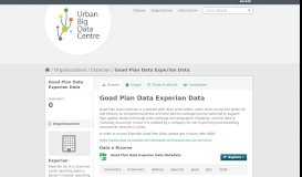 
							         Goad Plan Data Experian Data - Dataset - UBDC Data Portal								  
							    