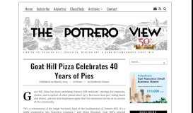 
							         Goat Hill Pizza Celebrates 40 Years of Pies | Potrero View								  
							    
