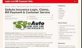 
							         GoAuto Insurance Login, Claims, Bill Payment & Customer ...								  
							    