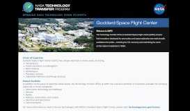 
							         Goddard Space Flight Center's Technology Transfer Portal								  
							    
