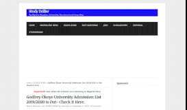 
							         Godfrey Okoye University Admission List 2018/2019 is Out- Check It ...								  
							    