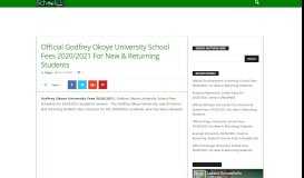 
							         Godfrey Okoye University Campus news updates Archives ...								  
							    