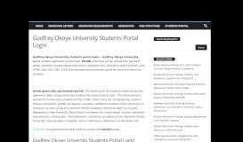 
							         Godfrey Okoye University Students Portal Login - Eduloaded								  
							    