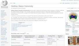 
							         Godfrey Okoye University - Wikipedia								  
							    