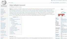 
							         Gogo Inflight Internet - Wikipedia								  
							    