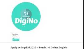 
							         Gogokid Online Teaching [Requirements, Pay and Schedule] - DigiNo								  
							    