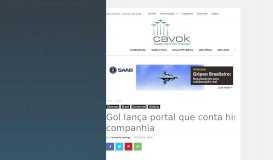 
							         Gol lança portal que conta história da companhia | Cavok Brasil ...								  
							    