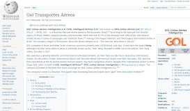 
							         Gol Transportes Aéreos - Wikipedia								  
							    