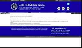 
							         GOLD HILL MIDDLE SCHOOL Student Agenda & Handbook								  
							    
