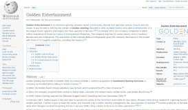 
							         Golden Entertainment - Wikipedia								  
							    