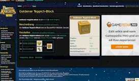
							         Goldener Teppich-Block – Das offizielle Portal Knights Wiki								  
							    