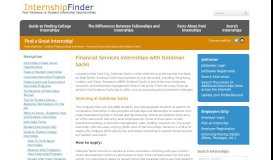
							         Goldman Sachs Internships Program | InternshipFinder								  
							    