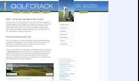 
							         Golfcrack - Fragen und Antworten zum Thema Golf								  
							    