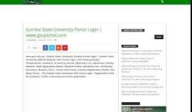 
							         Gombe State University Portal Login | www.gsuportal.com ... - Schoolinfo								  
							    