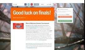 
							         Good luck on finals! | Smore Newsletters								  
							    