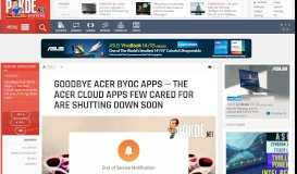 
							         Goodbye Acer BYOC Apps — the Acer Cloud apps few cared for are ...								  
							    