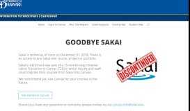 
							         Goodbye Sakai | IT-ATS | Canvas@UD - University of Delaware								  
							    