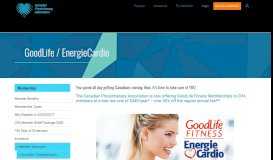 
							         GoodLife / EnergieCardio | Canadian Physiotherapy Association								  
							    