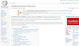 
							         Goodman School of Business - Wikipedia								  
							    