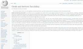 
							         Goods and Services Tax (India) - Wikipedia								  
							    