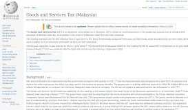 
							         Goods and Services Tax (Malaysia) - Wikipedia								  
							    