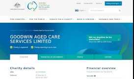 
							         Goodwin Aged Care Services Limited | Australian Charities and Not ...								  
							    