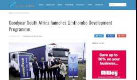 
							         Goodyear South Africa launches Umthombo Development Programme ...								  
							    