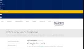 
							         Google Account - Office of Alumni Relations								  
							    