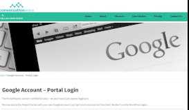 
							         Google Account - Portal Login - Search Marketing for New Business								  
							    