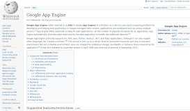 
							         Google App Engine - Wikipedia								  
							    