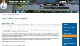 
							         Google Apps for Education - Miscellaneous - Huntington Beach Union ...								  
							    