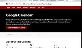 
							         Google Calendar | Division of Information Technology								  
							    