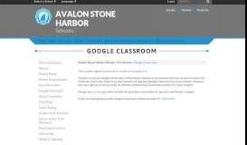 
							         Google Classroom - Avalon Stone Harbor Schools								  
							    