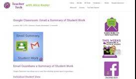 
							         Google Classroom: Email a Summary of Student Work - Teacher Tech								  
							    