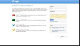 
							         Google Cloud Support Portal								  
							    